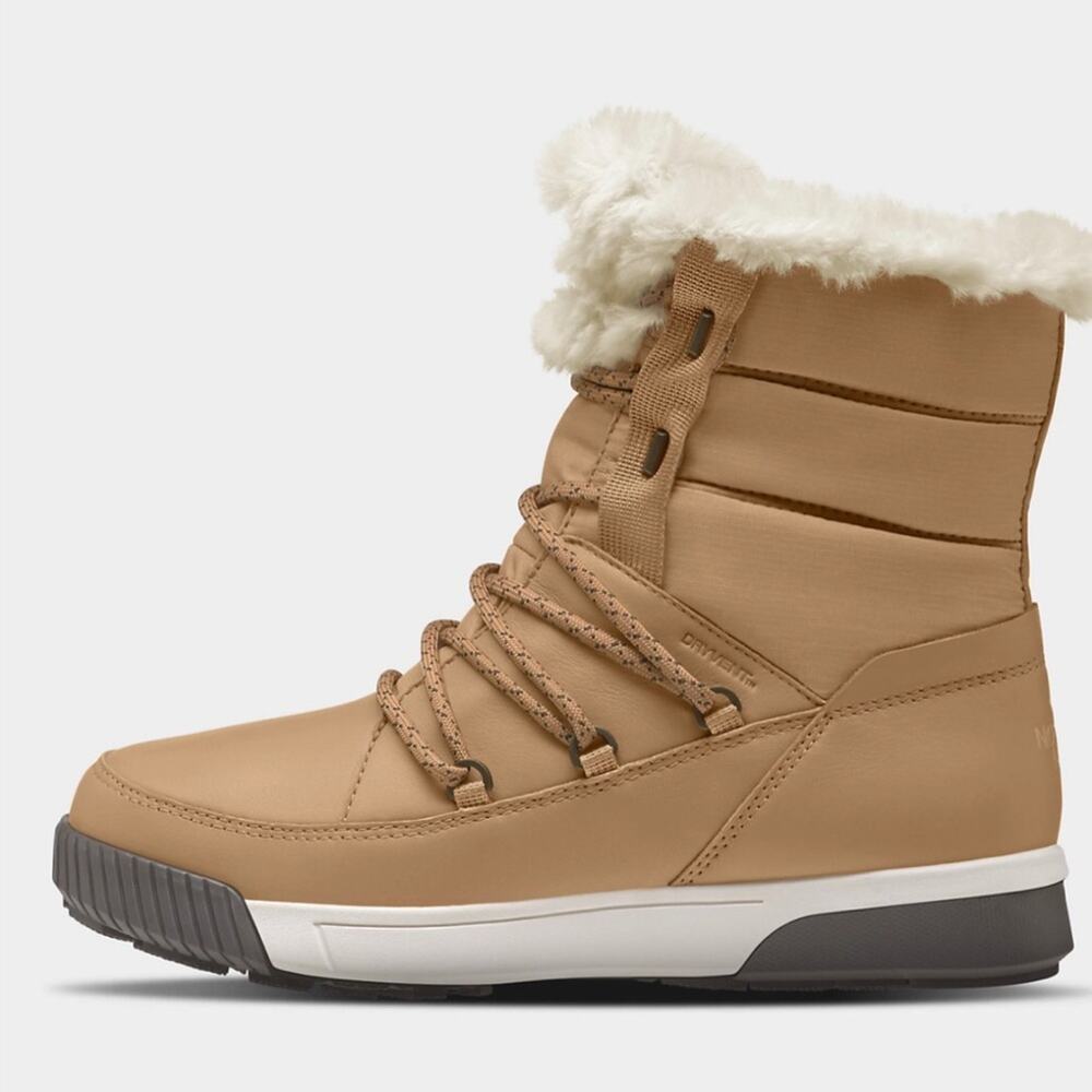 The North Face Sierra Luxe Waterproof Almond Butter/Falcon Brown Women’s Size 8